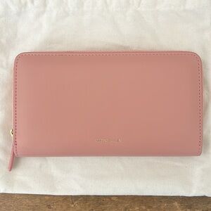 Mansur Gavriel Zip Continental Wallet in light pink - brand new